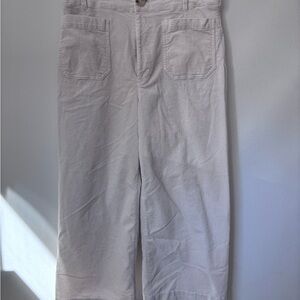 Anthropologie Maeve Colette Cream Cord Trouser